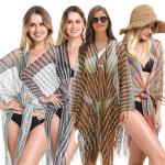 Mujeres onda playa de borlas sarong view 1