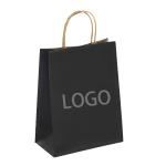 Bolsa de compras de papel negro view 2