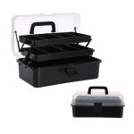 Caja de almacenamiento de plástico portátil multicapa view 1