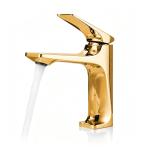 Oro acabado baño mezclador grifo view 1