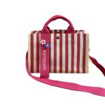 Bolsa de tote de tela rayada view 1