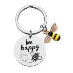 Bee w flor key tag view 1