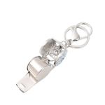 Rhinestone silbato llave cadena con caja view 1