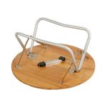 Pliant bambou table ronde camping view 2