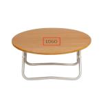 Pliant bambou table ronde camping view 3
