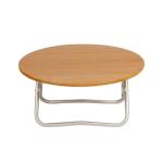Pliant bambou table ronde camping view 1