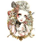 Feuilles pleines de couleur de tatouage temporaire view 2