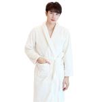Coral velvet bathrobe view 3