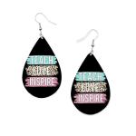 Boucles d'oreilles en forme de larme en bois view 4
