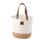 Toile et saule panier tote view 1