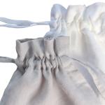 Sac à cordons en tissu blanc view 2
