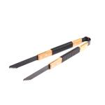Pinzas de acero inoxidable con mango de madera view 1