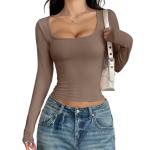 Camiseta de manga larga cuadrada para mujeres view 4
