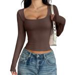 Camiseta de manga larga cuadrada para mujeres view 2