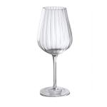 Verre de vin rouge promotionnel rayé view 1
