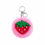 Miroir de maquillage en peluche de fraise view 1