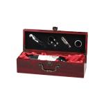 Caja de regalo de vino de madera con conjunto de herramientas view 2