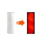 Gobelet droit en acier inoxydable brillant dans l'obscurité de 20 oz view 1
