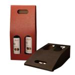 Eco-friendly double bouteille de vin kraft boîte cadeau en papier view 2
