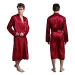 Robe de bain de cardigan avant ouverte satinée view 3