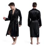Robe de bain de cardigan avant ouverte satinée view 4