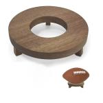 Taille 9 football avec présentoir en bois view 2