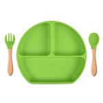Silicona dividido plato de la cena view 1