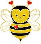 Amor abeja pin view 1