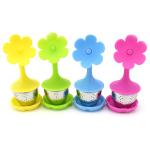 Feuille de thé en silicone de forme de fleur view 1