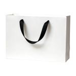 Bolsa de papel blanco con mangos view 1