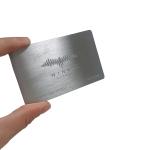 Tarjeta de visita personalizada de acero inoxidable view 2
