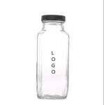 Botella de vidrio transparente de 8 oz view 2