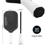T700 fibra de carbono teflon pickleball paddle view 5