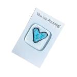 Token de vidrio fusionado corazón view 2