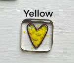 Token de vidrio fusionado corazón view 6