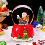 Boule à neige de noël avec lumière et musique view 1