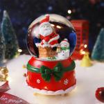Boule à neige de noël avec lumière et musique view 3