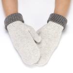 Mitten de punto bicolor view 3