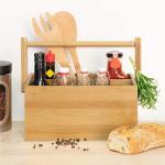 Condimento de madera caddy view 3