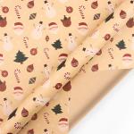 Hoja de papel de regalo de kraft personalizado view 1