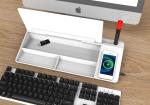 Tableau blanc de bureau avec chargeur sans fil view 1