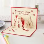 Carte de noël 3d pop-up view 2