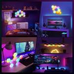 8 feux muraux hexagonaux pack rgb panneau view 2
