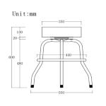 Tabouret de musicien pivotant à 360 degrés view 3