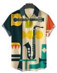 Chemise tissée bouton vers le haut view 4