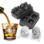 3d crâne glaçon cube moule view 3