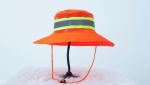 Sombrero de cubo adulto naranja view 1