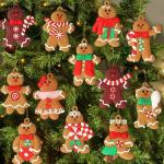 Pan de jengibre hombre kit de ornamento 12pcs view 3