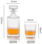 Décanteur avec 2 verres - boîte en bois view 2