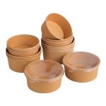1000ml cuenco de papel desechable con tapa view 2